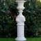 2 White 18-Inch Italian Pedestal FLOWER POTS VASES Crystal Beads Party Supplies